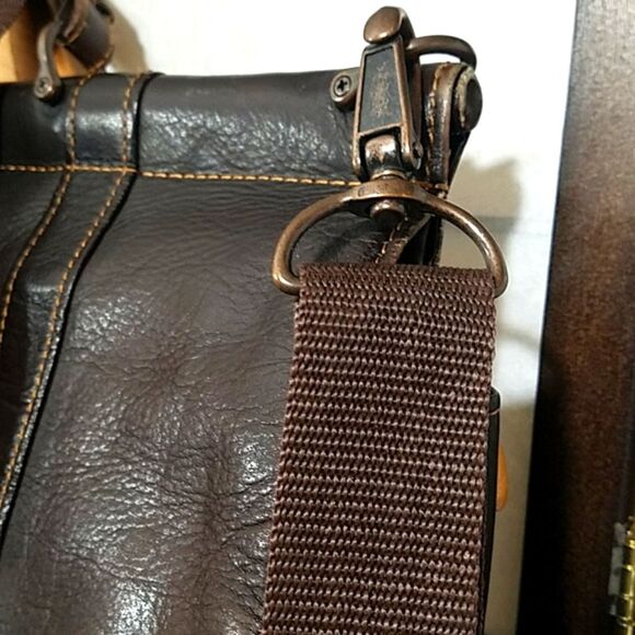 Wilson's VTG Large Chocolate Brown Leather Briefcase Men's Computer Bag Organize - Picture 7 of 16